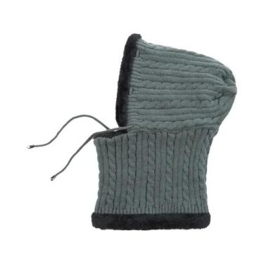 Imagem de Gorro De Inverno Unissex Tricotado Com Proteção De Pescoço Forrada De 