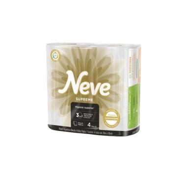 Imagem de Papel Higiênico Folha Tripla 20m com 4 rolos Neve