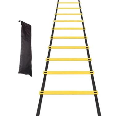 Imagem de Escadas de agilidade esportiva - Escadas de exercício para treinamento de agilidade | de armazenamento incluída para exercícios esportivos tênis hóquei badminton futebol basquete
