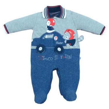 Imagem de Macacão Bebê Menino Algodão Bordado Ursinho Upi Uli - Upi Ulli, P