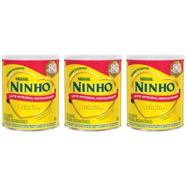 Imagem de Leite em Pó Integral Instantâneo Nestlé Ninho Lata - 380g 3 Unidades