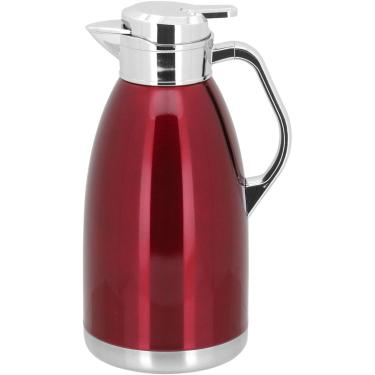 Imagem de Garrafa Térmica 30X14X14 cm 2L Inox Vermelho Parede Dupla Thermo