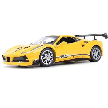 Imagem de Carrinho Miniatura Ferrari 488 Challenge Racing Amarela 1/24