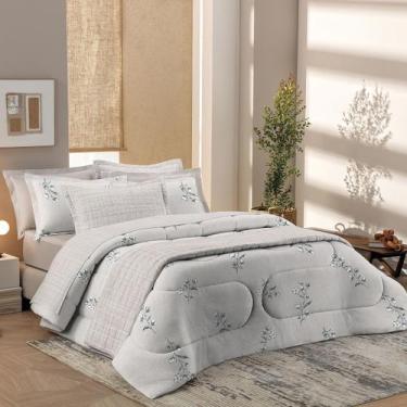 Imagem de Kit cobre leito casal dupla face estampado sofisticata premi - SUFALU,