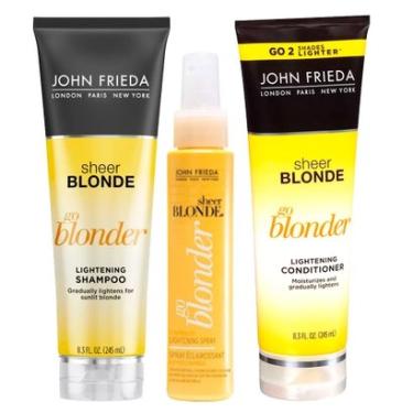 Imagem de John Frieda Sheer Blonde Go Blonder Verão Kit - Spray + Condicionador + Shampoo Kit-Unissex