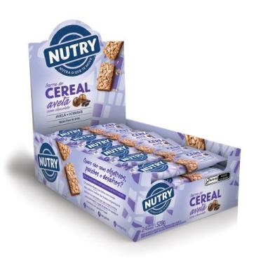 Imagem de Barra De Cereal AVELÃ Com Chocolate 24 Unidades 22g NUTRY