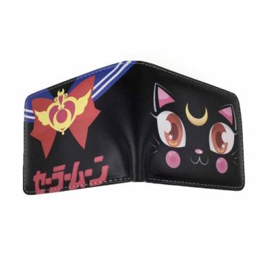 Imagem de Carteira Sailor Moon Anime Characters Slim Bifold em couro PU - Yiweis