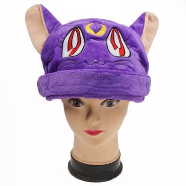 Imagem de Chapéu de pelúcia Sailors Moons Luna Cat Anime Cosplay 58 cm - Yiweisa