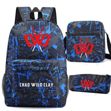 Imagem de Conjunto de mochilas escolares Chads Wilds Clays de 3 peças para crian