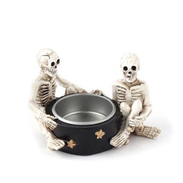 Imagem de Estatueta de castiçal Horror Skeleton Ghost Witch Ghost - yiweisai