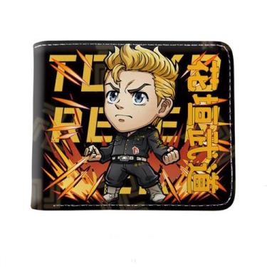 Imagem de Carteira Tokyo Mikey Anime Leather Carteira curta dobrável - Yiweisai