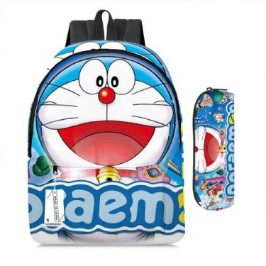 Imagem de Mochila Doraemons Cartoon Kids School Nylon, 2 unidades/conjunto - Yiw
