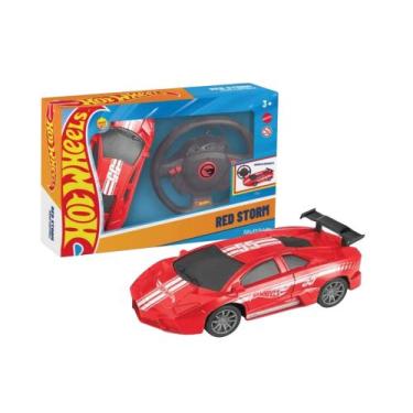 Imagem de Carrinho de Controle Remoto 4 Canais Hot Wheels 1:24 Vermelho Multikid