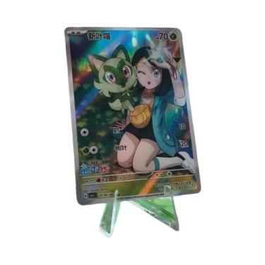 Imagem de Cartas De Pokémon DIY Chinesas GEM Vol1&2 Eevee Captain Pikachu Scarle