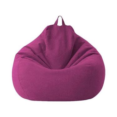 Imagem de Capa Grande De Algodão E Linho Para Puff/Sofá De Canto Sem Enchimento 