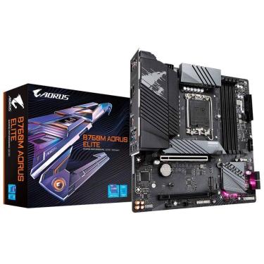 Imagem de Placa Mãe Gigabyte B760m Aorus Elite, Socket Lga1700, Ddr5, Lan 2.5gbe, Usb-c, Hdmi-display Port - Micro Atx