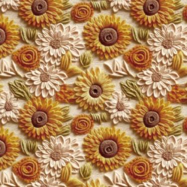 Imagem de Tecido Tricoline Digital Floral 1mt x 1,50 mt 100% Algodão Artesanato,