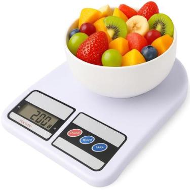 Imagem de Balança de Cozinha Digital para Alimentos Portátil Base Antiderrapante