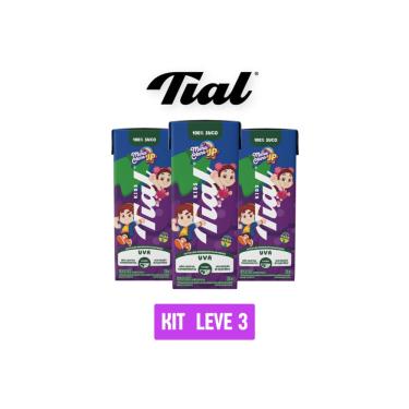 Imagem de Suco Tial Kids 100% Uva Maria Clara E Jp 200Ml - Kit 3 Unid