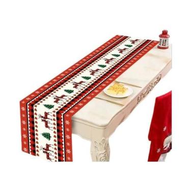 Imagem de Caminho De Mesa Xadrez Buffalo Para O Natal, Decoração De Mesa De Nata