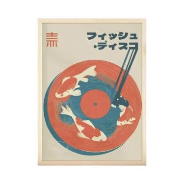Imagem de Pôster De Impressão Em Tela De Música Em Vinil Retro Japonês Vintage P