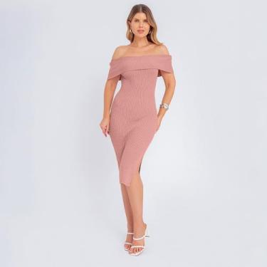 Imagem de Vestido Midi Feminino Ciganinha Tricot Modal Social Elegante - SWISS B