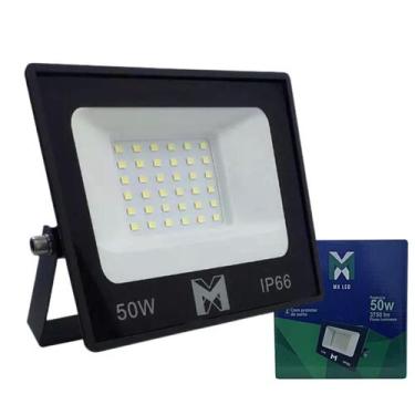 Imagem de Refletor LED 50W Slim Premium Maxxy LED  Branco Frio 6500K, IP66, Bivo