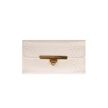 Imagem de Carteira feminina de couro croco Kate 10,5x19,5cm-Feminino