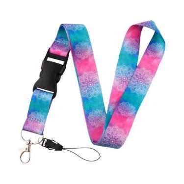 Imagem de Cordão De Pescoço Com Estampa De Borboleta E Lua, Suporte Para Crachá 