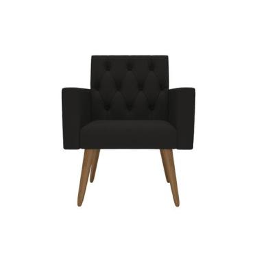 Imagem de Poltrona Capitonê Reforçada Para Sala Toque De Luxo material sintético