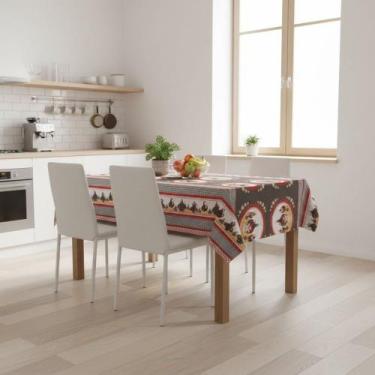 Imagem de Toalha De Mesa Elite Galinha Gourmet Peça Pronta 1,38x2,20m Vinil - Pl