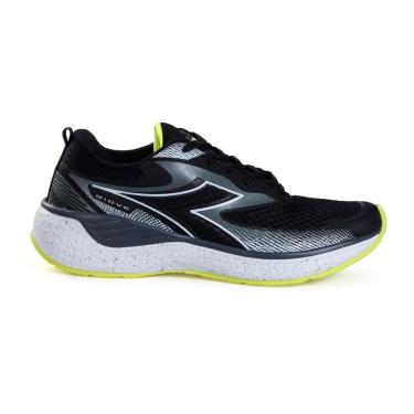 Imagem de Tênis Running Diadora Giove Preto e Cinza Masculino 39 PRETO/CINZA/AMARELO NEON Diadora-Masculino