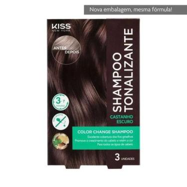Imagem de Shampoo Tonalizante Kiss New York Color Change Castanho Escuro