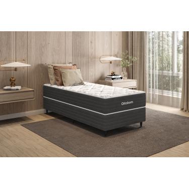 Imagem de Conjunto Cama Box Solteiro Ortobom Mônaco Molas Ensacadas SuperPocket e Base Império Ci...