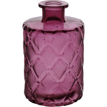 Imagem de VASO DECORATIVO ENFEITE PLANTA GARRAFA VIDRO 11x7x7cm ROXO