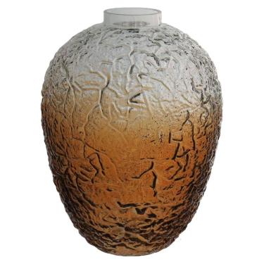 Imagem de VASO DECORATIVO ENFEITE PLANTA GARRAFA VIDRO 29x22x22cm MARROM
