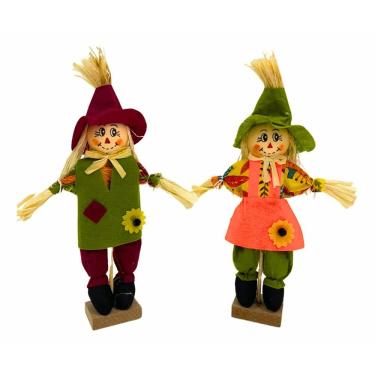 Imagem de Enfeite Junino de Mesa ESP23MS para Decoração de Festa com Espantalho 23CM em Palha Popper