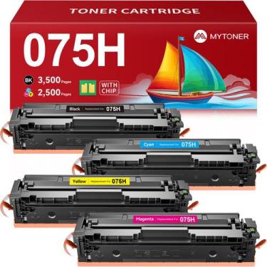 Imagem de Cartucho de toner MYTONER 075H 4 unidades para impressoras Canon
