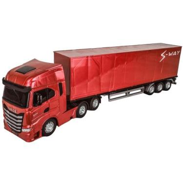 Imagem de Caminhão Miniatura 1/30 Iveco S-way Estradeiro Realista - Usual Brinqu