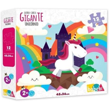 Imagem de Brinquedo Interativo Quebra-Cabeça Gigante Unicórnio Babebi