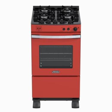 Imagem de Fogao 4 Bocas Venax Gaudi Vetro Vitreo Vermelho Gas Glp, 220V