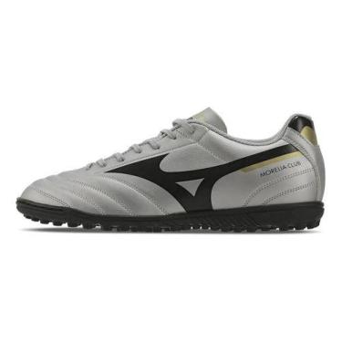 Imagem de Chuteira Society Mizuno Morelia Club As Preto Cod: 16116, Prateado, 40