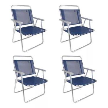 Imagem de MOR - Kit 4 Cadeiras Oversize Alumínio Azul
