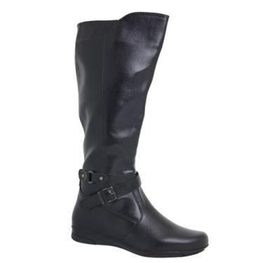 Imagem de Bota Casual Feminina 71146 Com Cano Longo Preto Mooncity, 36