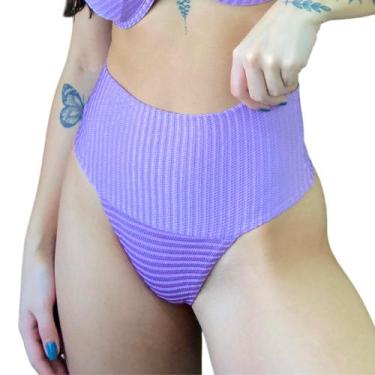 Imagem de Calcinha Avulsa Hot Pants Faixa Canelado Mônaco Lilás - Califórnia Bra
