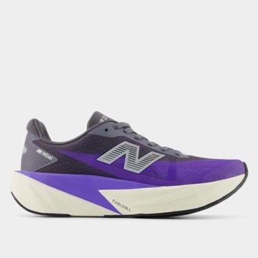 Imagem de Tênis New Balance Fuelcell Rebel V5 Feminino, Roxo, Cinza, 38