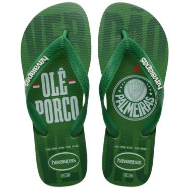 Imagem de Chinelo Havaianas Top Palmeiras Times Serie A - Original, Verde+Branco