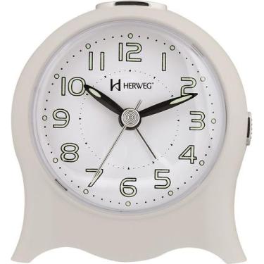 Imagem de Despertador Quartz Branco Herweg 2572