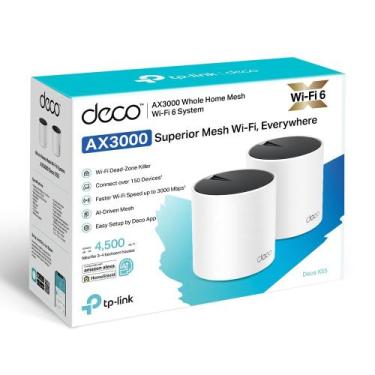 Imagem de Roteador Wi-Fi Mesh TP-Link Deco X55 AX3000 Kit 2 Unidades