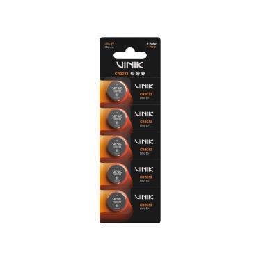 Imagem de Kit 5 Baterias de Lítio Vinik CR2032 3V Compacta de Alta Eficiência para Dispositivos